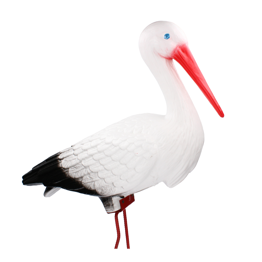 BOCIAN ŚREDNI PLASTIKOWY NA DRUCIE *6039*