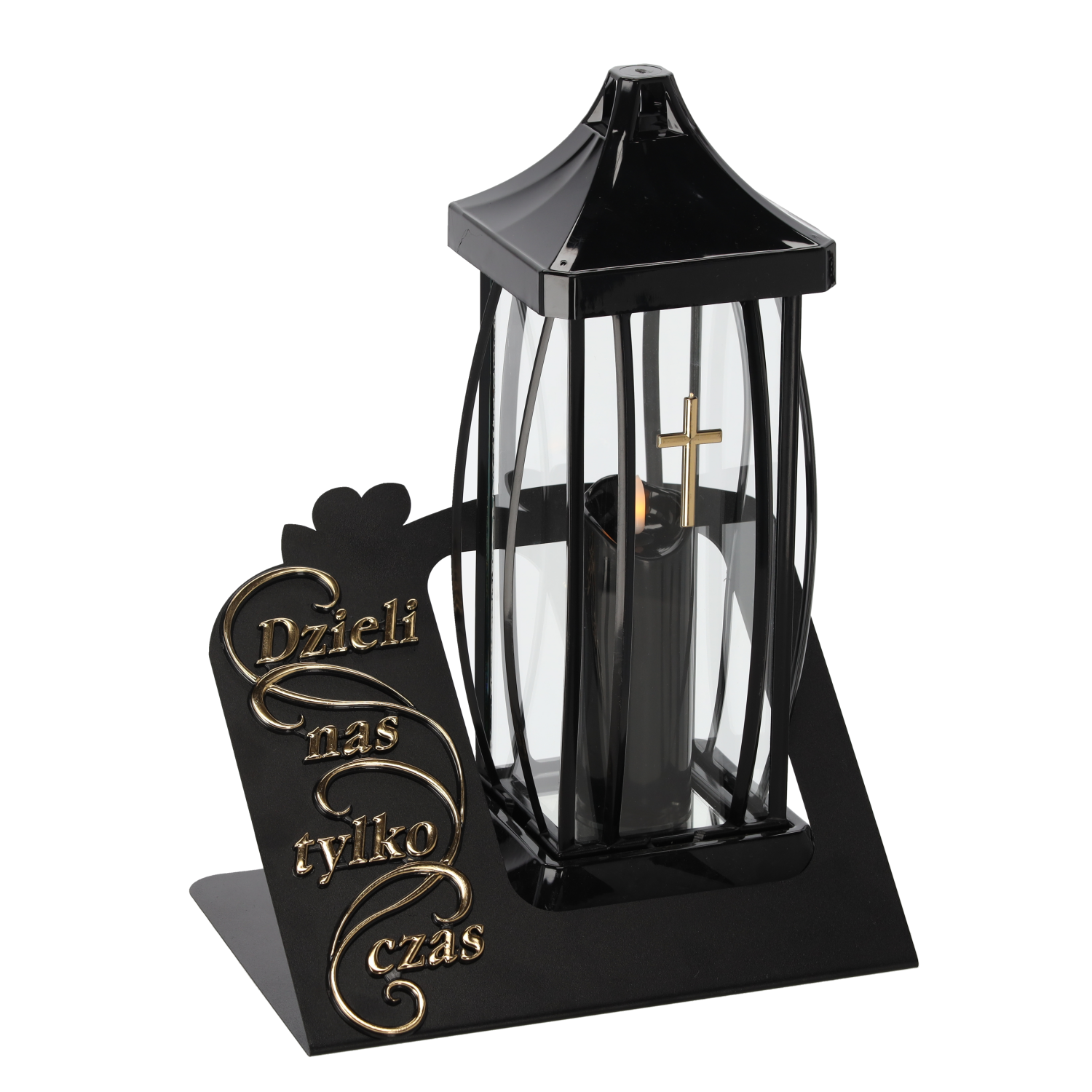ZNICZ 39CM GRACJA DUŻA BLACHA DUŻA + LED CZARNO ZŁOTY/SREBRNY OPAK=2SZT*7630 - obrazek 3