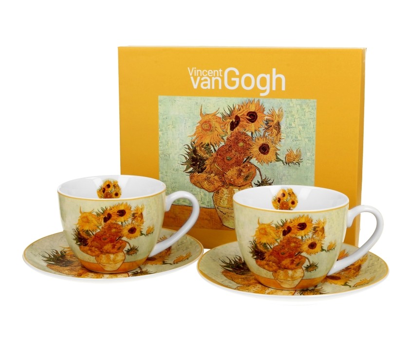 Pl Kpl. 2 Szt. Filiżanek Ze Spod.sunflowers V.gogh