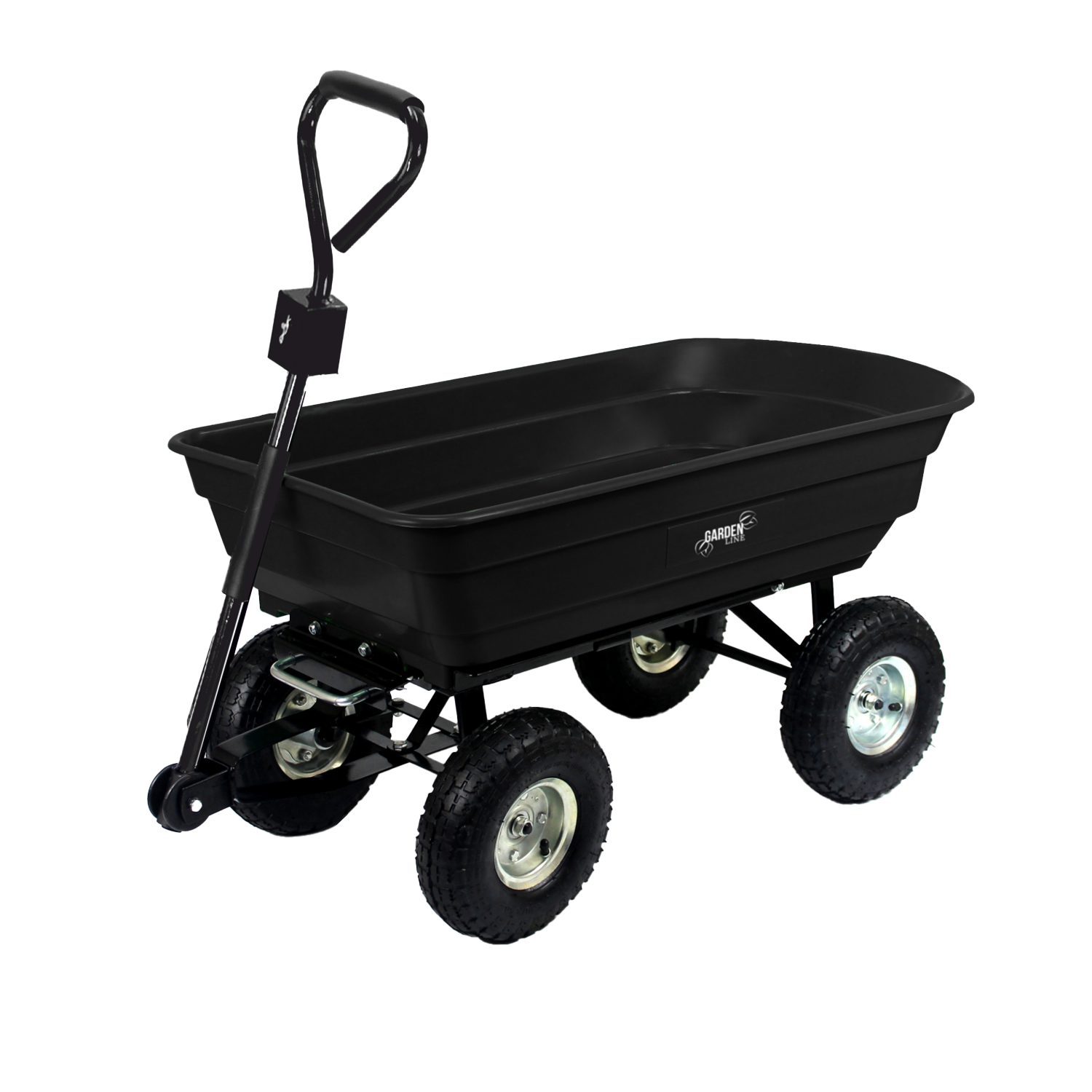 WÓZEK OGRODOWY DWUFUNKCYJNY CZARNY - obrazek 4