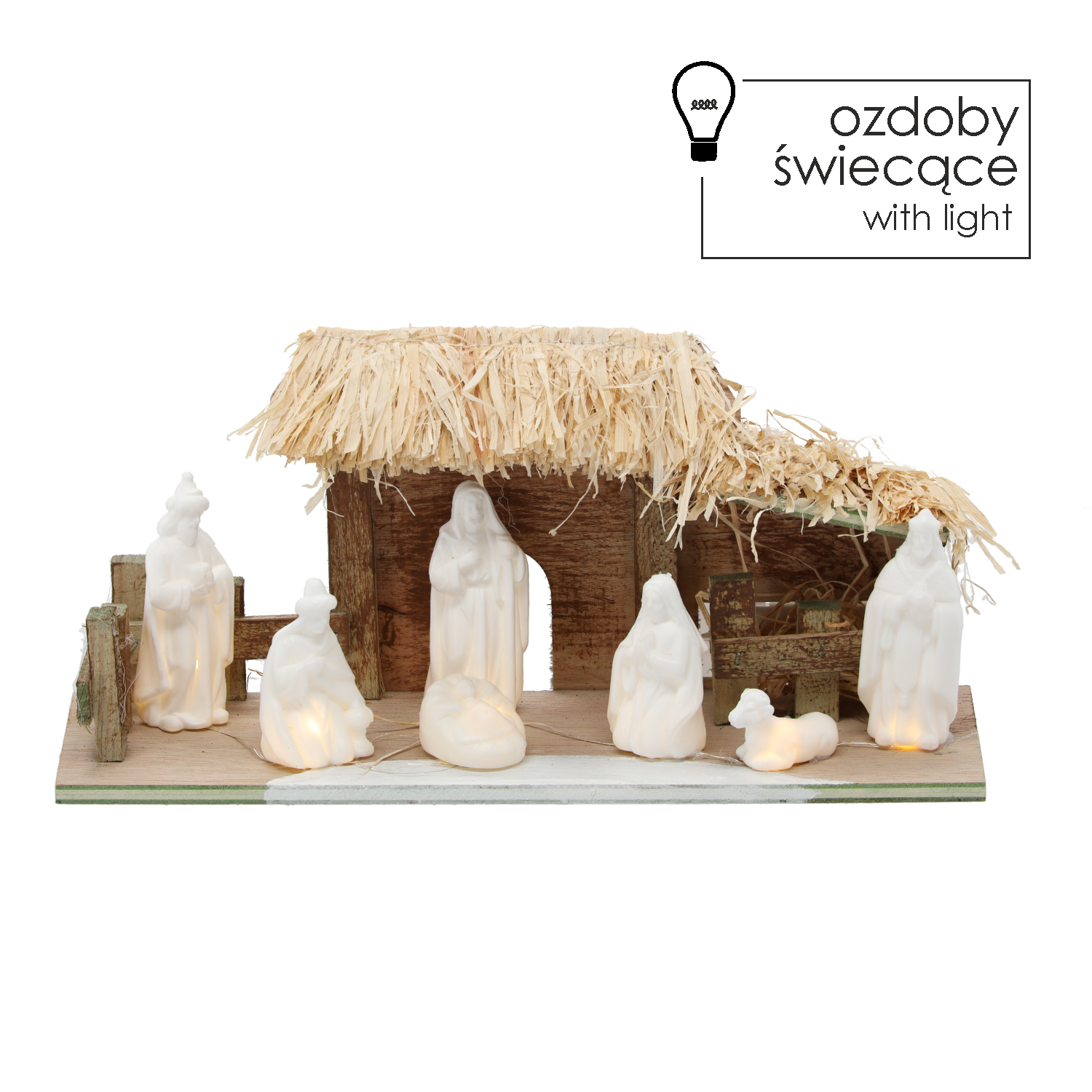 SZOPKA BOŻONARODZENIOWA 31 x 10.5 x 13.5 CM LED opak=1szt *0804 - obrazek 2