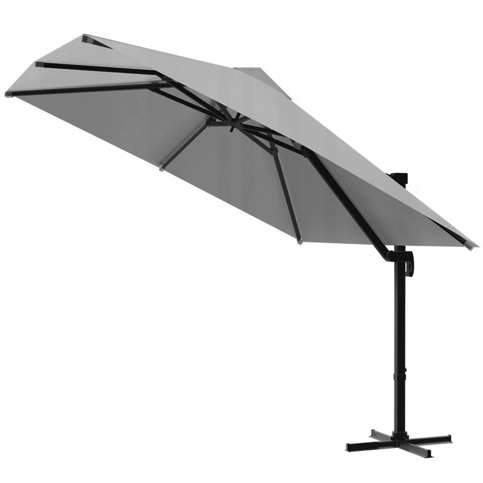 PARASOL OGRODOWY "MINI ROMA" 2,5 x 2,5 M SZARY Z POKROWCEM - obrazek 4