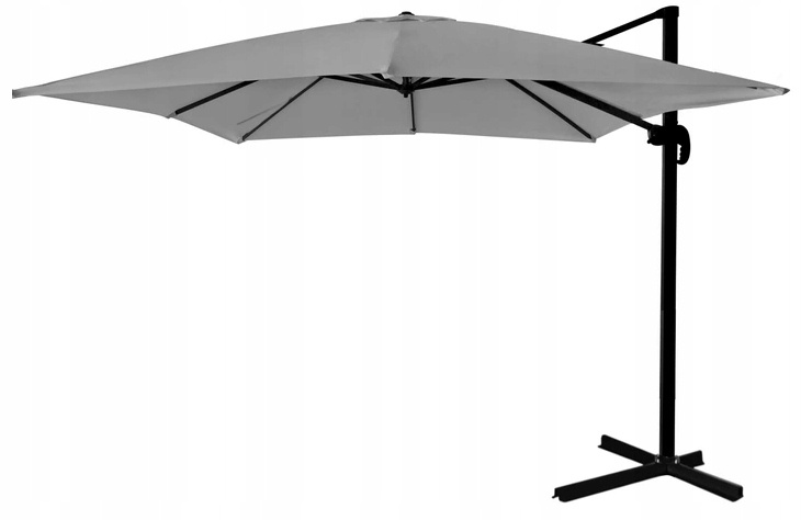 PARASOL OGRODOWY "MINI ROMA" 2,5 x 2,5 M SZARY Z POKROWCEM - obrazek 3