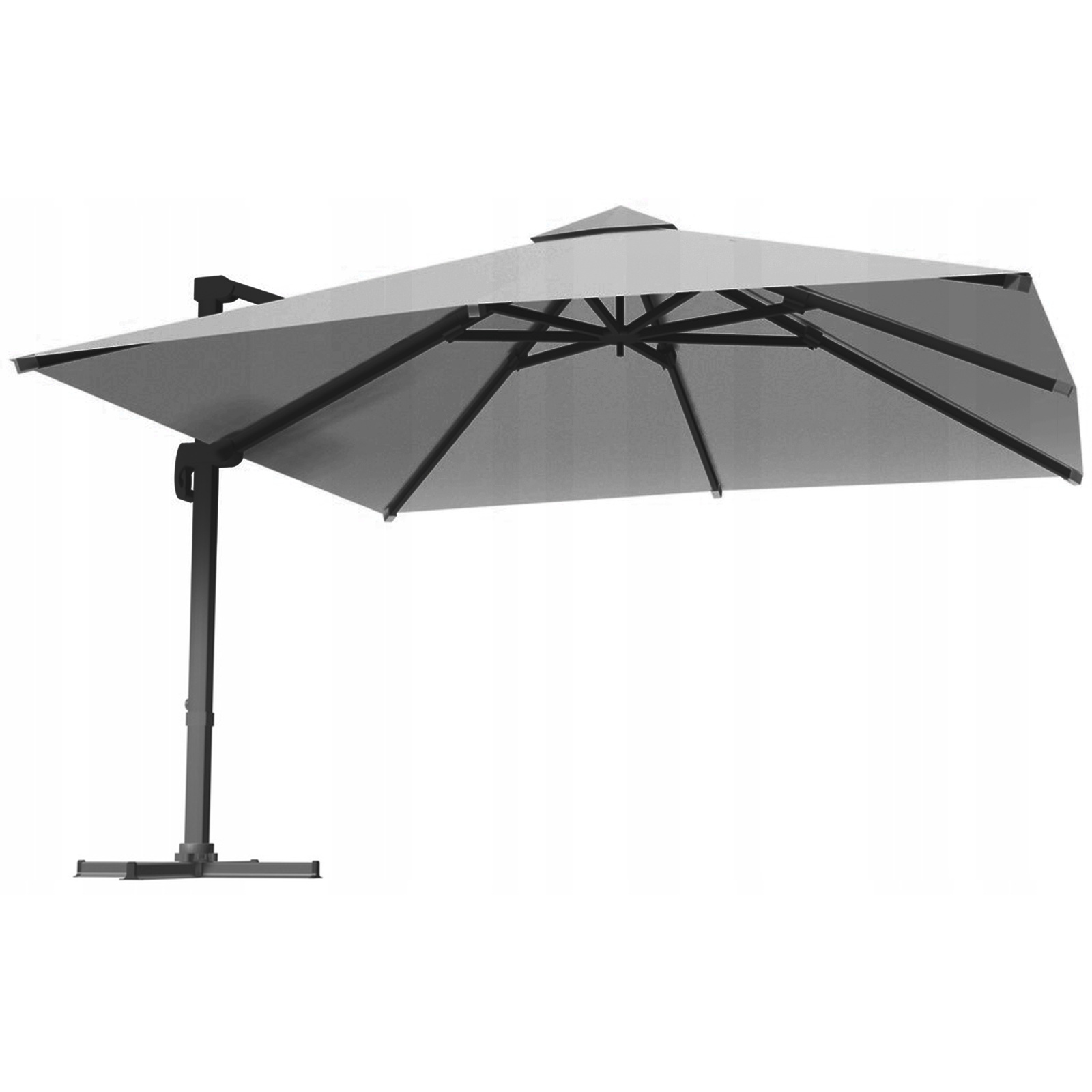 PARASOL OGRODOWY "MINI ROMA" 2,5 x 2,5 M SZARY Z POKROWCEM - obrazek 2