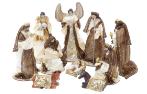 ZESTAW FIGUR BOŻONARODZ. 10 EL. DO 33 CM *6455