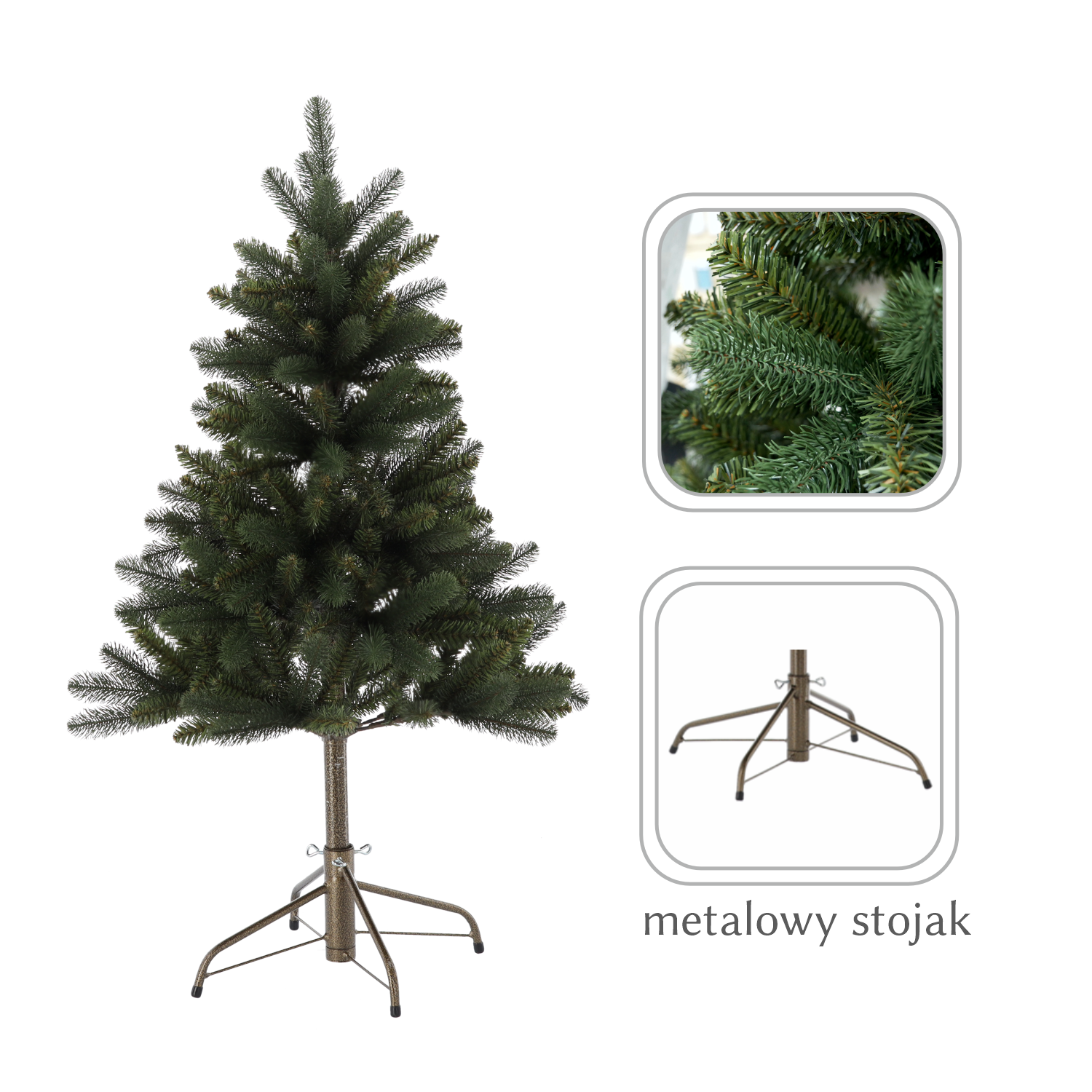 CHOINKA SZTUCZNA 120 CM ZIELONA AVRORA *4473 - obrazek 2