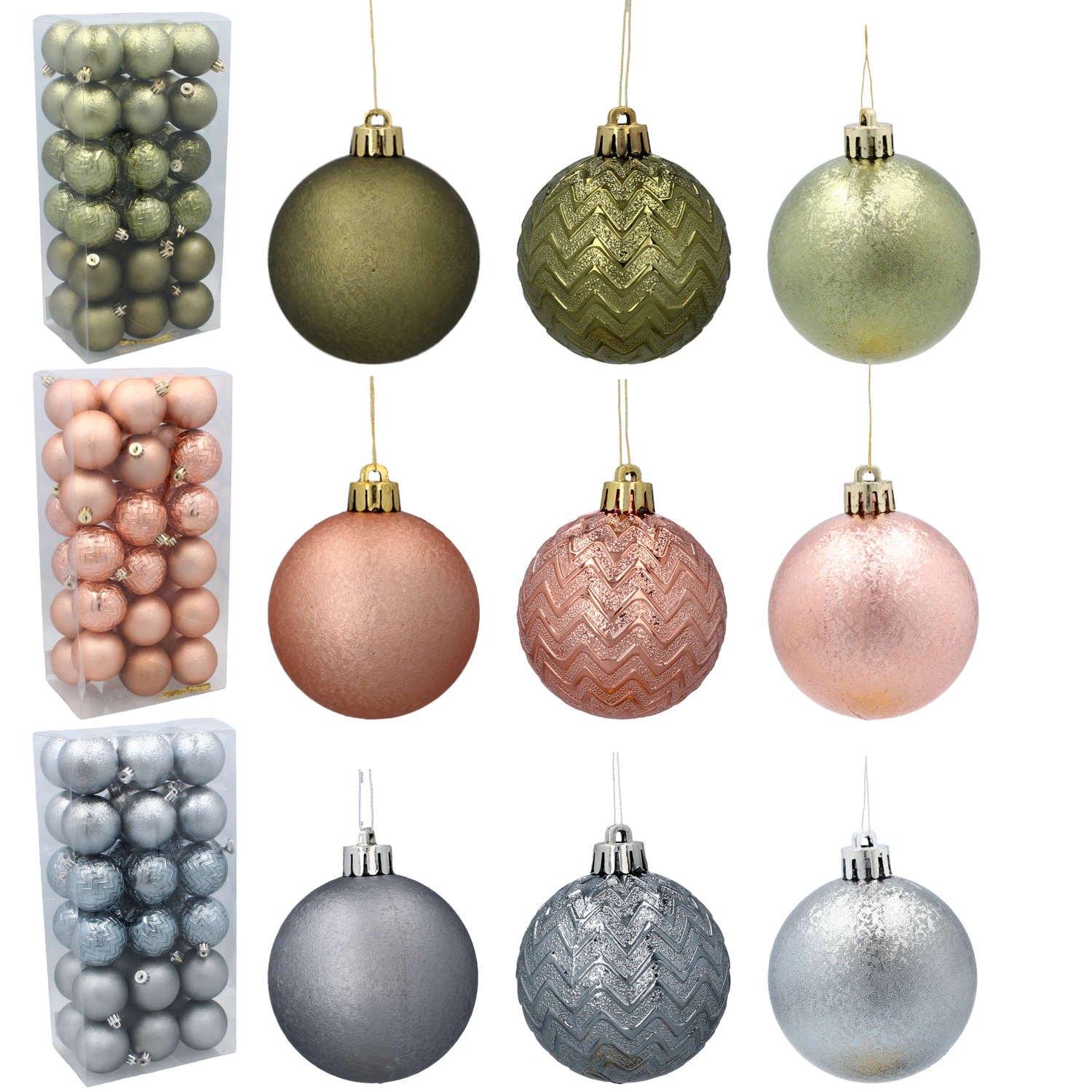 KPL. 36 BOMBEK 6 CM OLIWKOWY/MIEDZIANY/GRAFITOWY MIX WZORÓW *7337