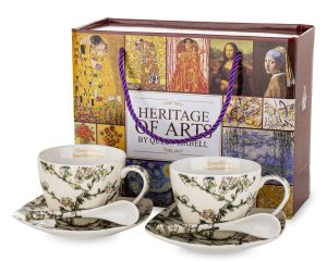 Kpl. Dwóch Filiżanek Ze Spodkami I Łyżeczkami