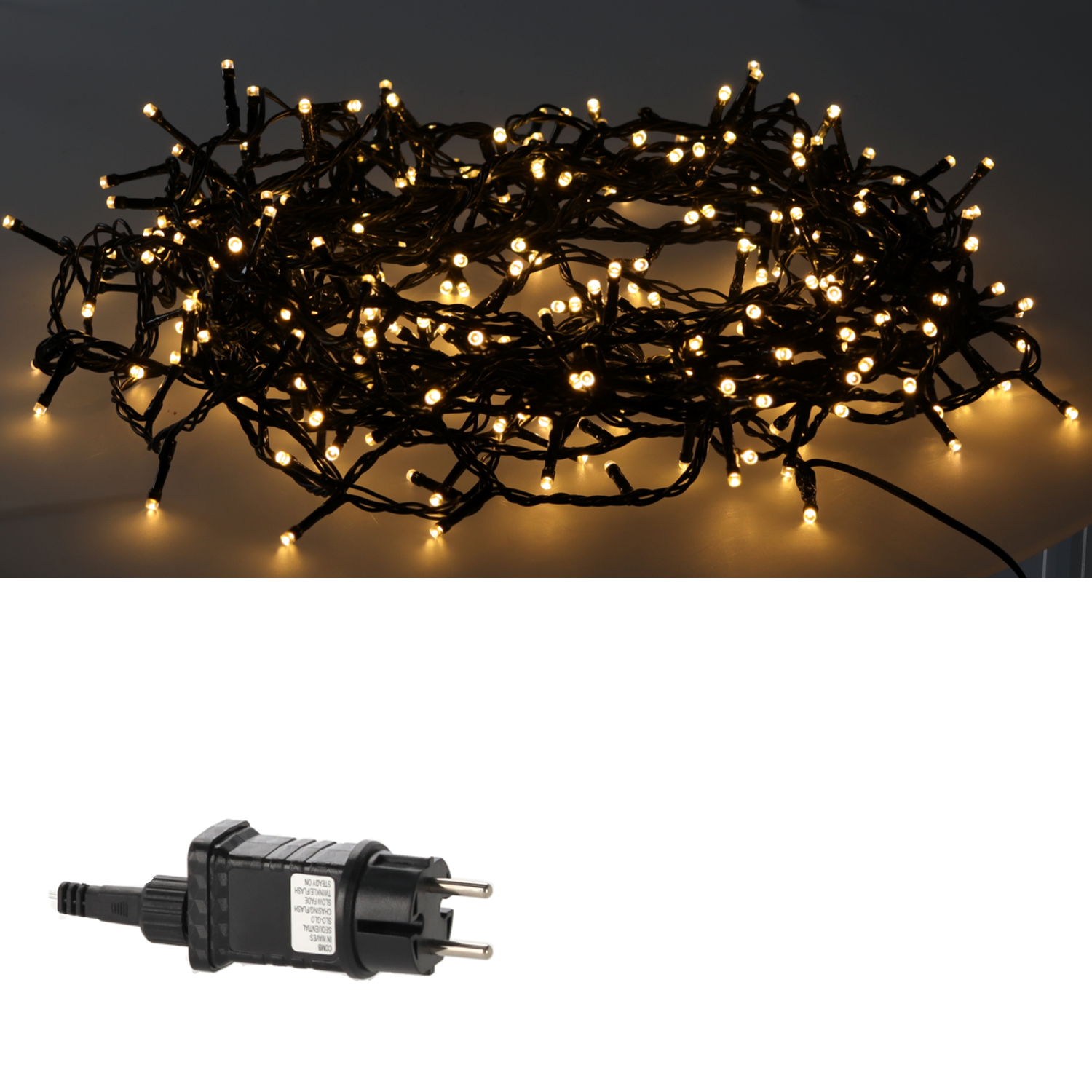 LAMPKI LED 1000L CIEPŁY BIAŁY + ZIMNY FLASH, DŁ. 3 + 50 M WEWN/ZEWN *9645 - obrazek 2