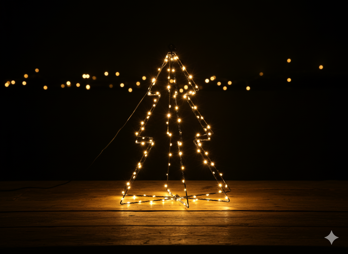 ŚWIĄTECZNA OZDOBA - CHOINKA LED 40 CM 120 L CIEPŁY BIAŁY NA BATERIE *0306 - obrazek 3