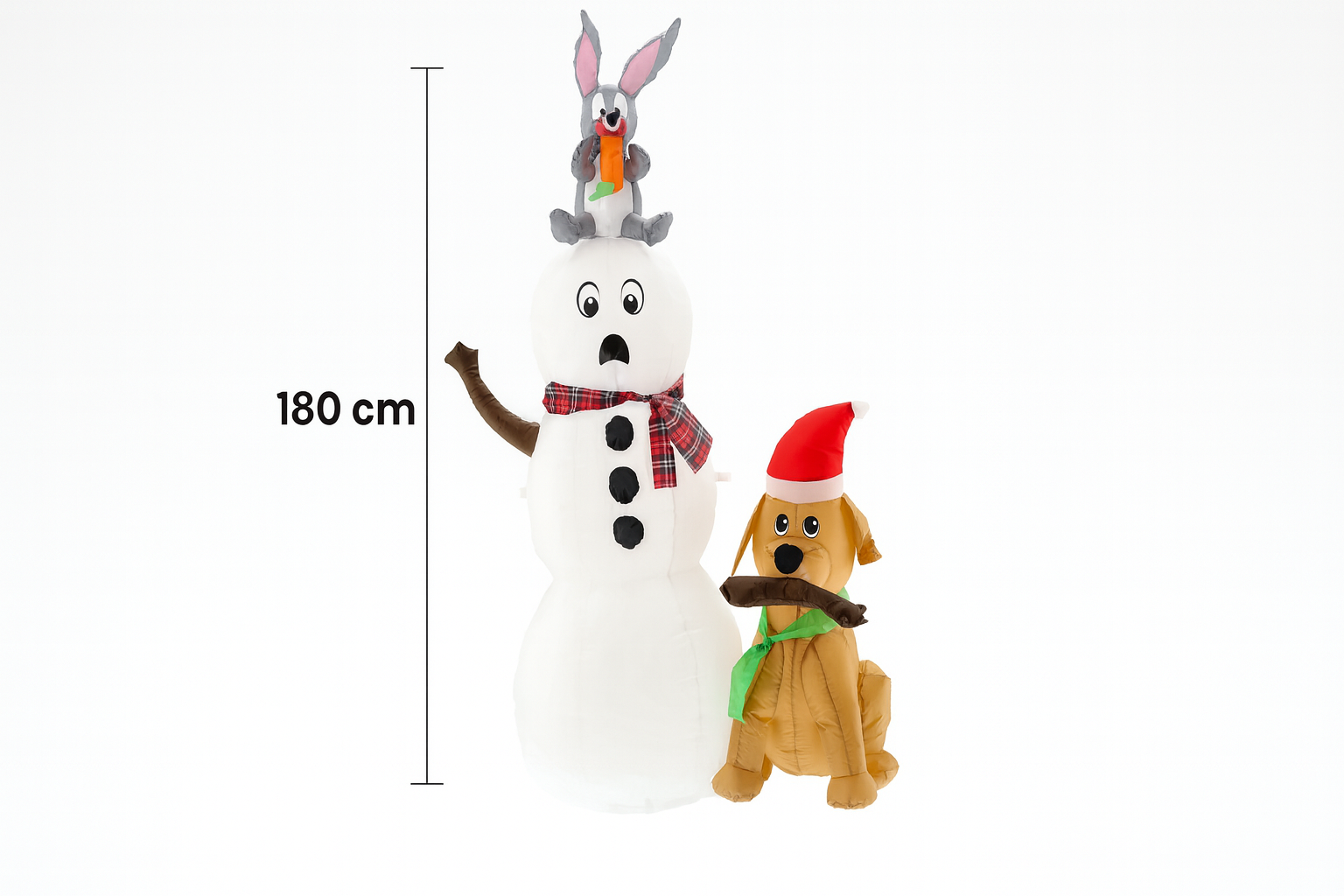 DMUCHANY BAŁWANEK Z PIESKIEM LED WYS. 180 CM *1105 - obrazek 4