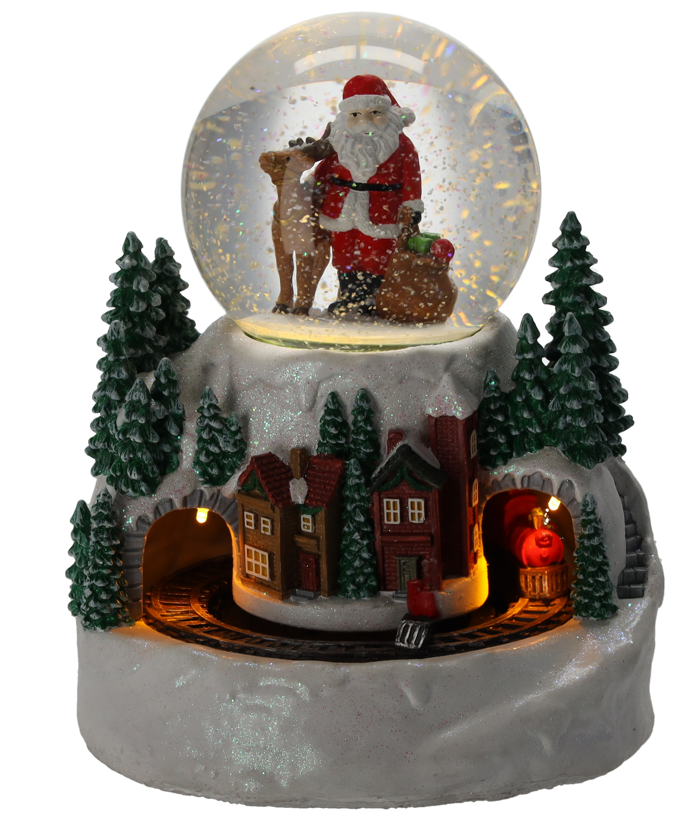 POZYTYWKA BOŻONAR. LED MIASTECZKO ZIMOWE Z KULĄ ŚNIEŻNĄ 19,6 x 19,1 x 24 cm *2430 - obrazek 4