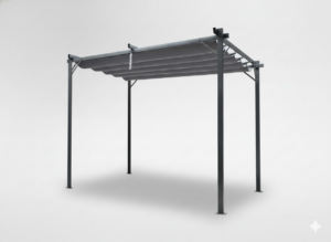 PERGOLA OGRODOWA SZARA 3 X 3M  2.95 x 2.95 x H2.3m