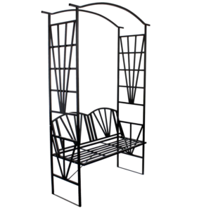 PERGOLA OGRODOWA Z ŁAWKĄ 114 x 45 x 208 CM