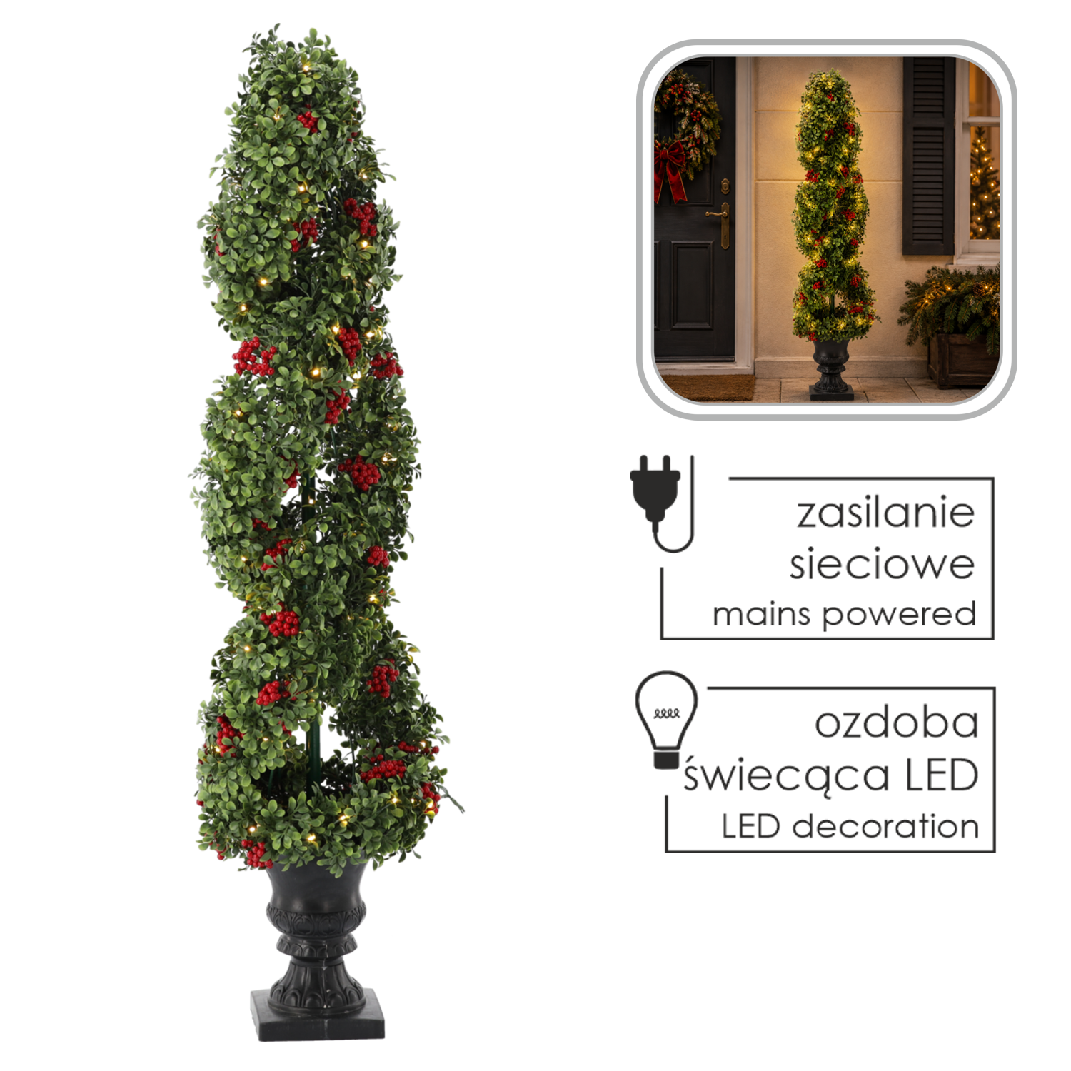 ŚWIĄTECZNE DRZEWKO BOŻONARODZENIOWE 150 CM LED 100L *9131