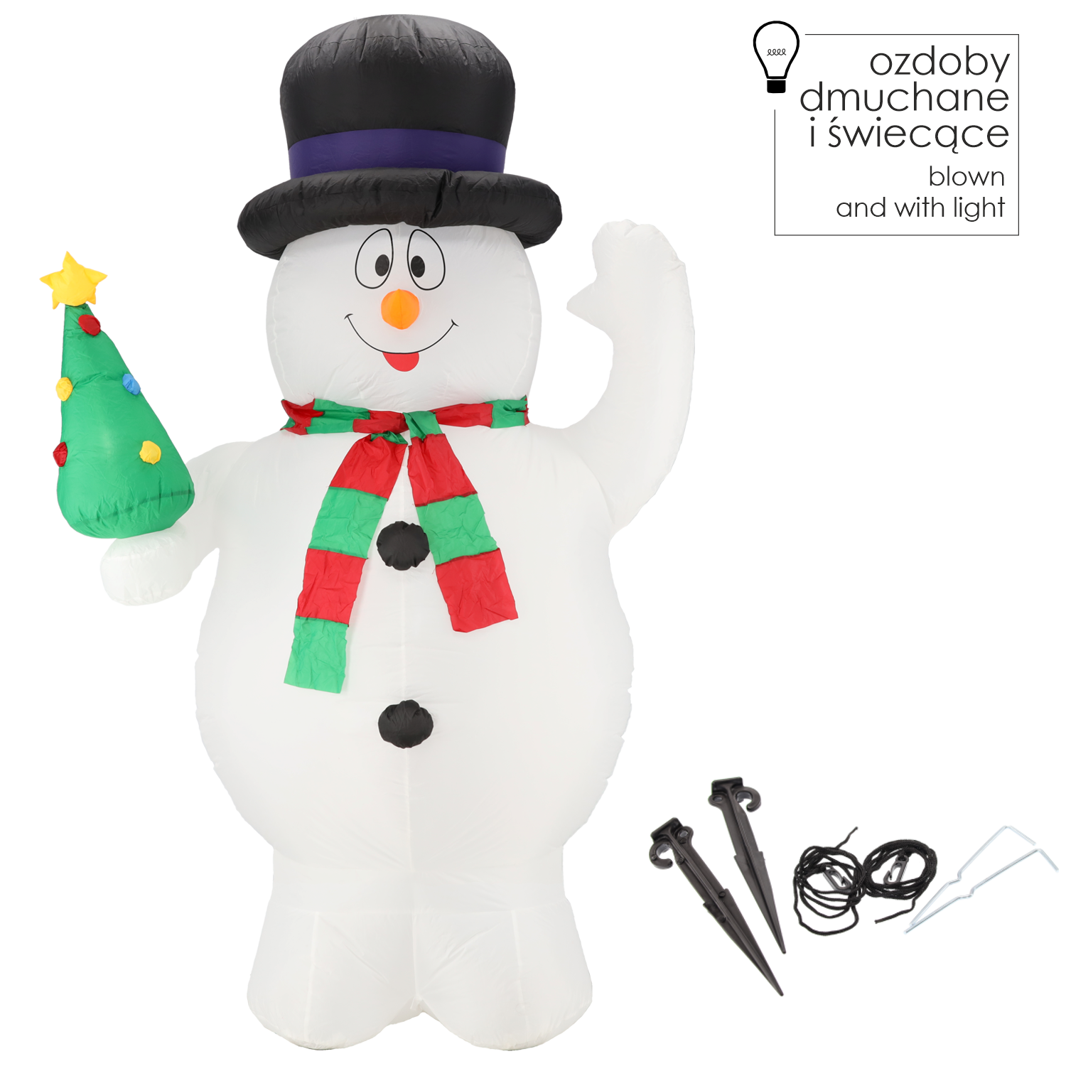 DMUCHANY BAŁWAN LED 240 CM *0417 - obrazek 3