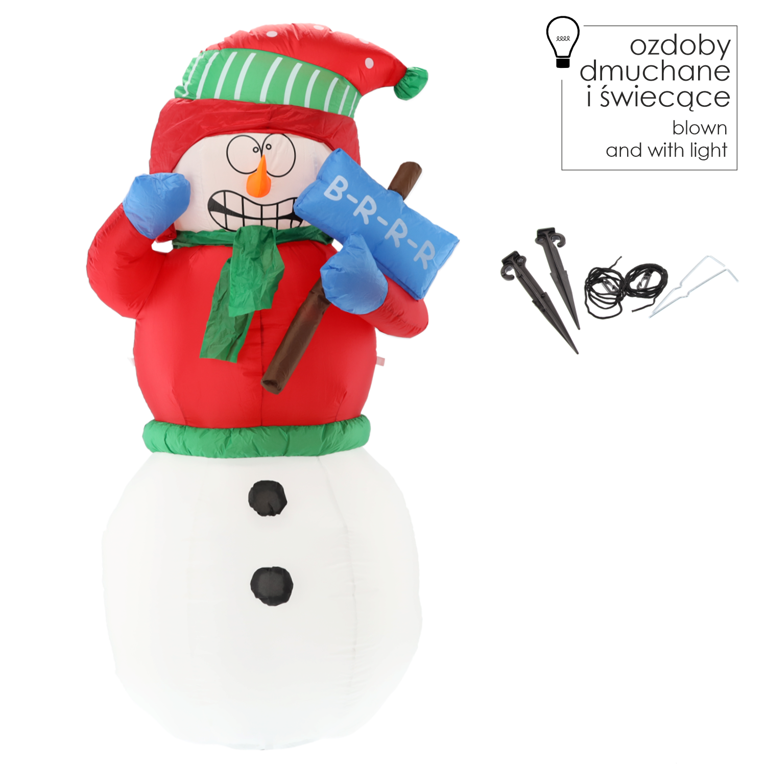 DMUCHANY BAŁWAN LED 180 CM *0424 - obrazek 2