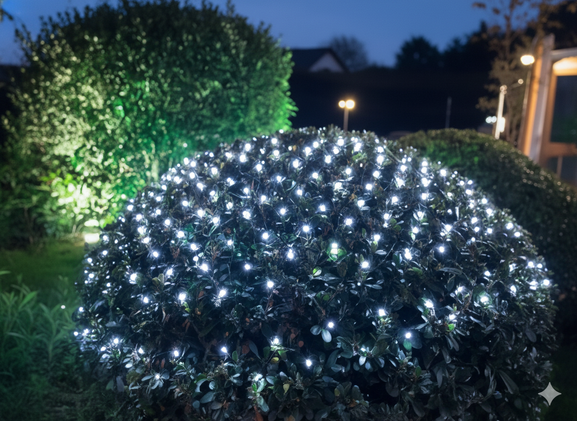 KURTYNA SIATKA LED 256L ZIMNY BIAŁY 2 x 2 M WEWN/ZEWN *1698 - obrazek 2