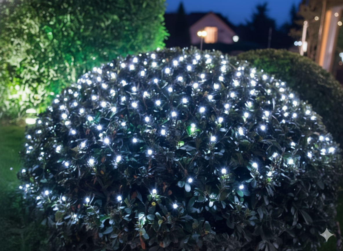 KURTYNA SIATKA LED 320L ZIMNY BIAŁY 3 x 2 M WEWN/ZEWN *1711 - obrazek 2