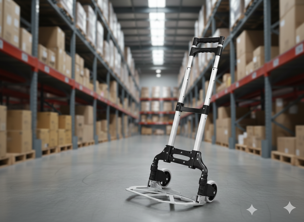 WÓZEK TRANSPORTOWY SKŁADANY ALUMINIOWY 39,5 x 42 x 100 CM UDŹWIG: 70 KG - obrazek 2