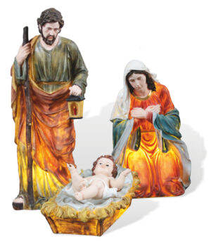 KPL. 3 FIGUR PODŚWIETLANYCH - ŚW. RODZINA 150 CM MASA ŻYWICZNA *0466