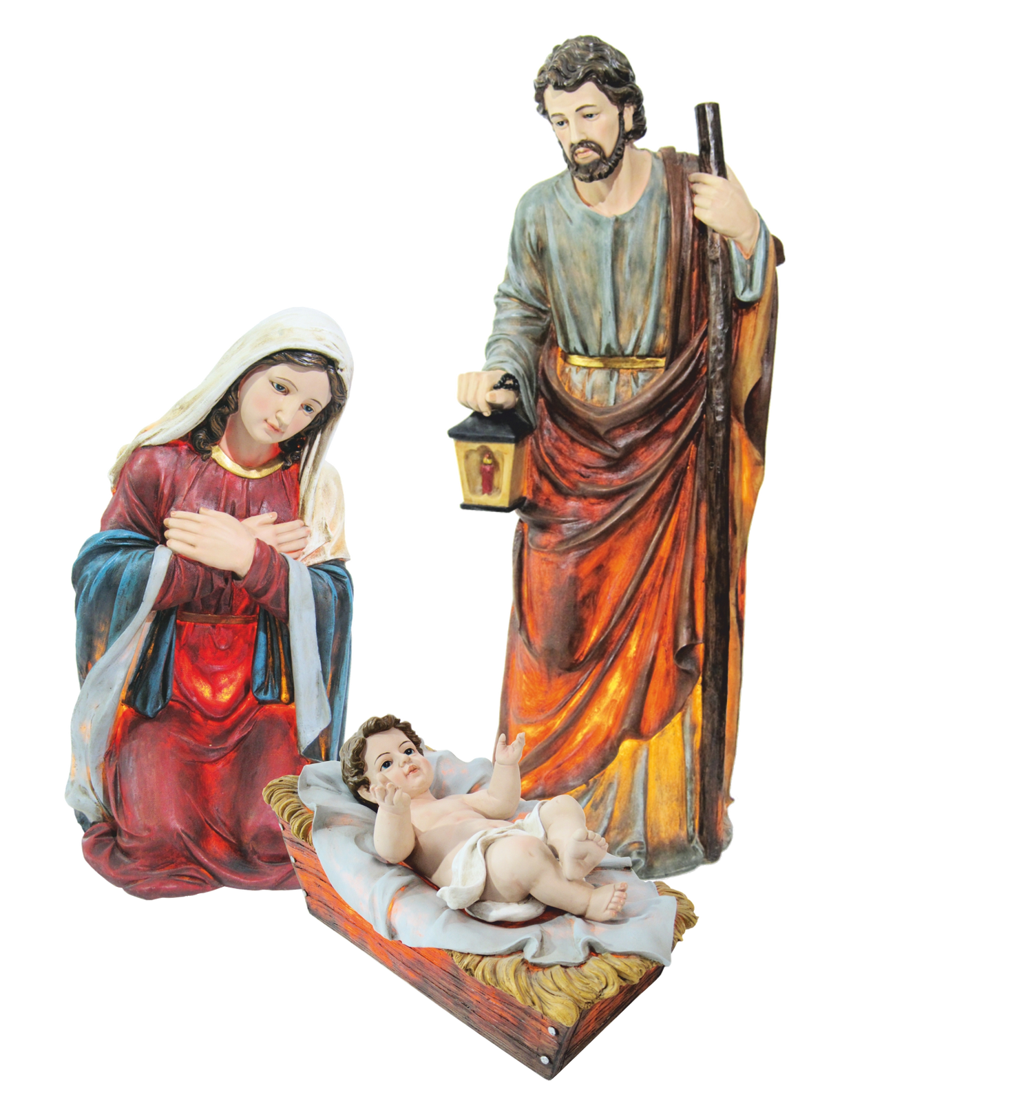 KPL. 3 FIGUR PODŚWIETLANYCH - ŚW. RODZINA 120 CM MASA ŻYWICZNA *0473 - obrazek 2