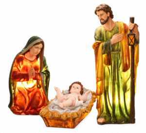 KPL. 3 FIGUR PODŚWIETLANYCH - ŚW. RODZINA 100 CM MASA ŻYWICZNA *3923