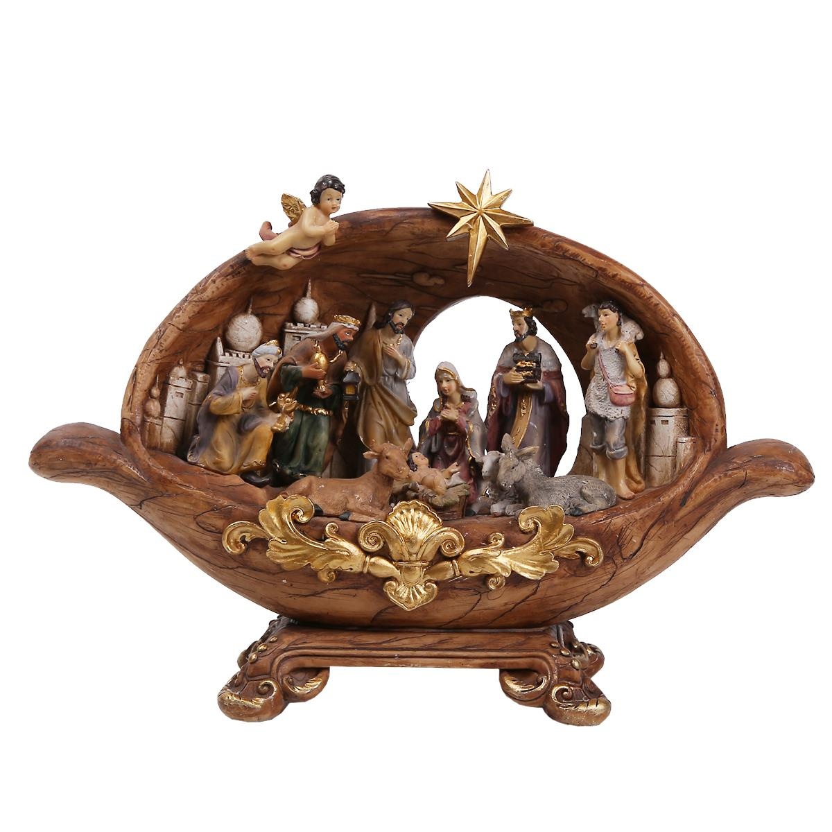 SZOPKA BOŻONARODZENIOWA GROTA 33,5 x 9,5 x 23 CM*1391 - obrazek 2