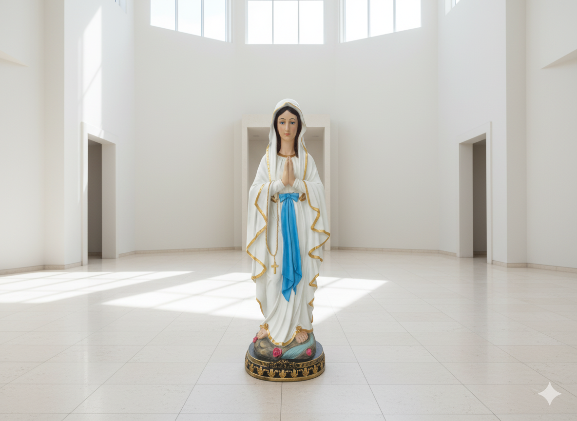 FIGURA MATKA BOSKA Z LOURDES 120 CM SZKLANE OCZY *4565 - obrazek 3