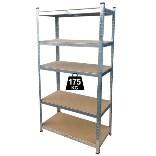 REGAŁ 5-POZIOMOWY 180 x 90 x 40 CM UDŹWIG PÓŁKI: 175 KG *0878 - obrazek 3