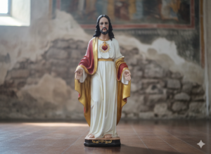 FIGURA SERCE PANA JEZUSA 122 CM SZKLANE OCZY *4589