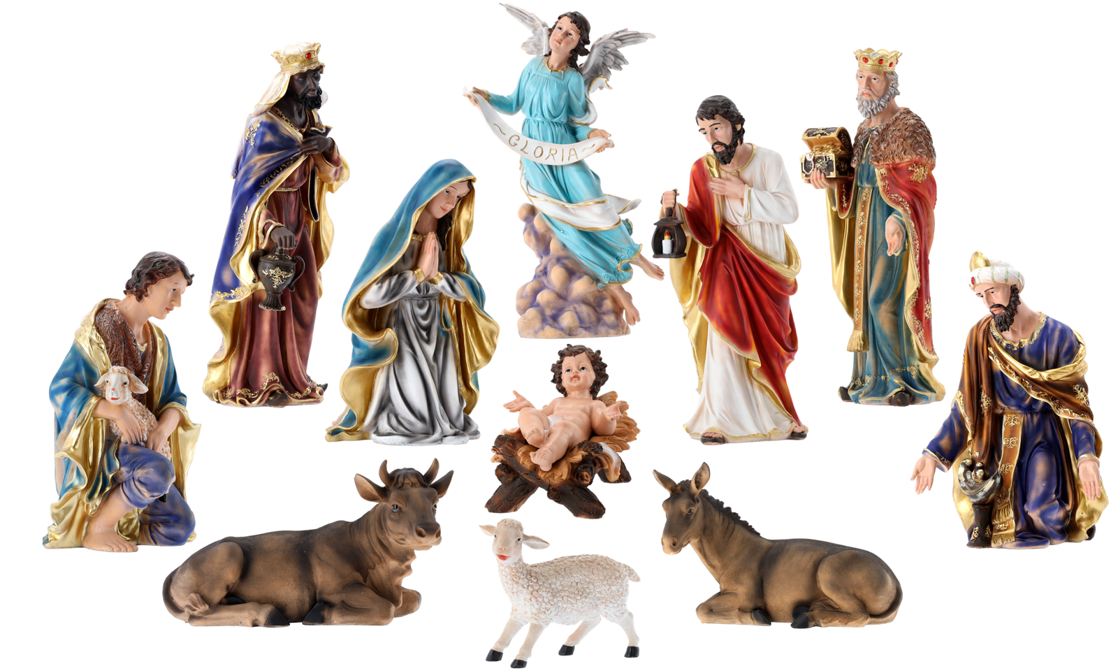 ZESTAW FIGUR BOŻONARODZ. 11 EL. do 90 CM polyresin *0497 - obrazek 2