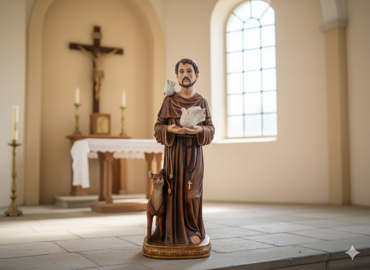 FIGURA ŚW. FRANCISZKA Z ASYŻU 99 CM *6148 - obrazek 3