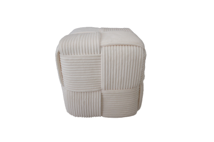 PUFA KOSTKA PLECIONA 40 X 40 X 40 CM BIAŁA *3852 - obrazek 2