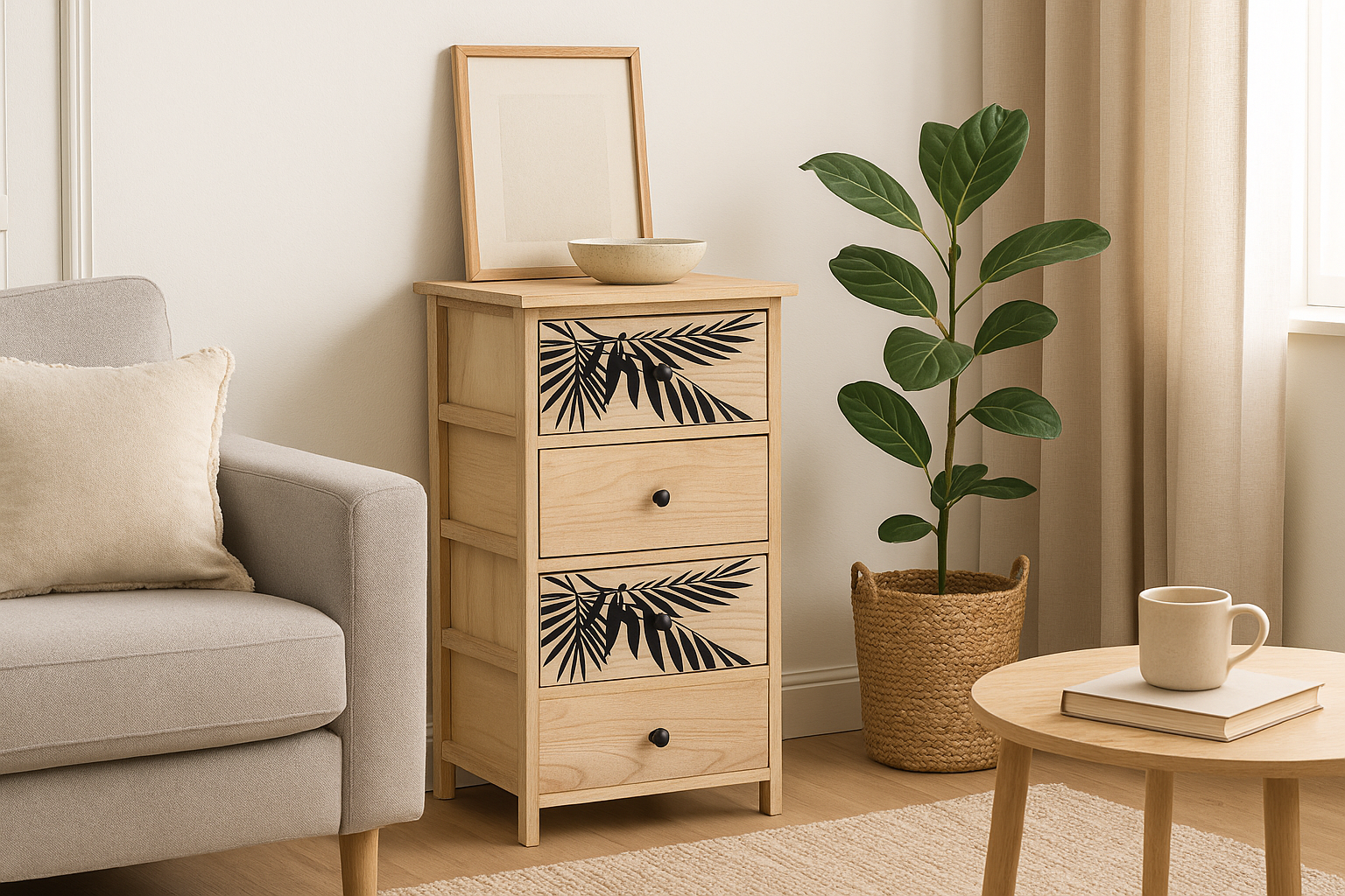 KOMODA Z 4 SZUFLADAMI ZOFIA 40 x 29 x 73 CM *2701 - obrazek 3