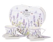 Kpl. Dwóch Filiżanek Z Podstawkami I Łyżeczkami