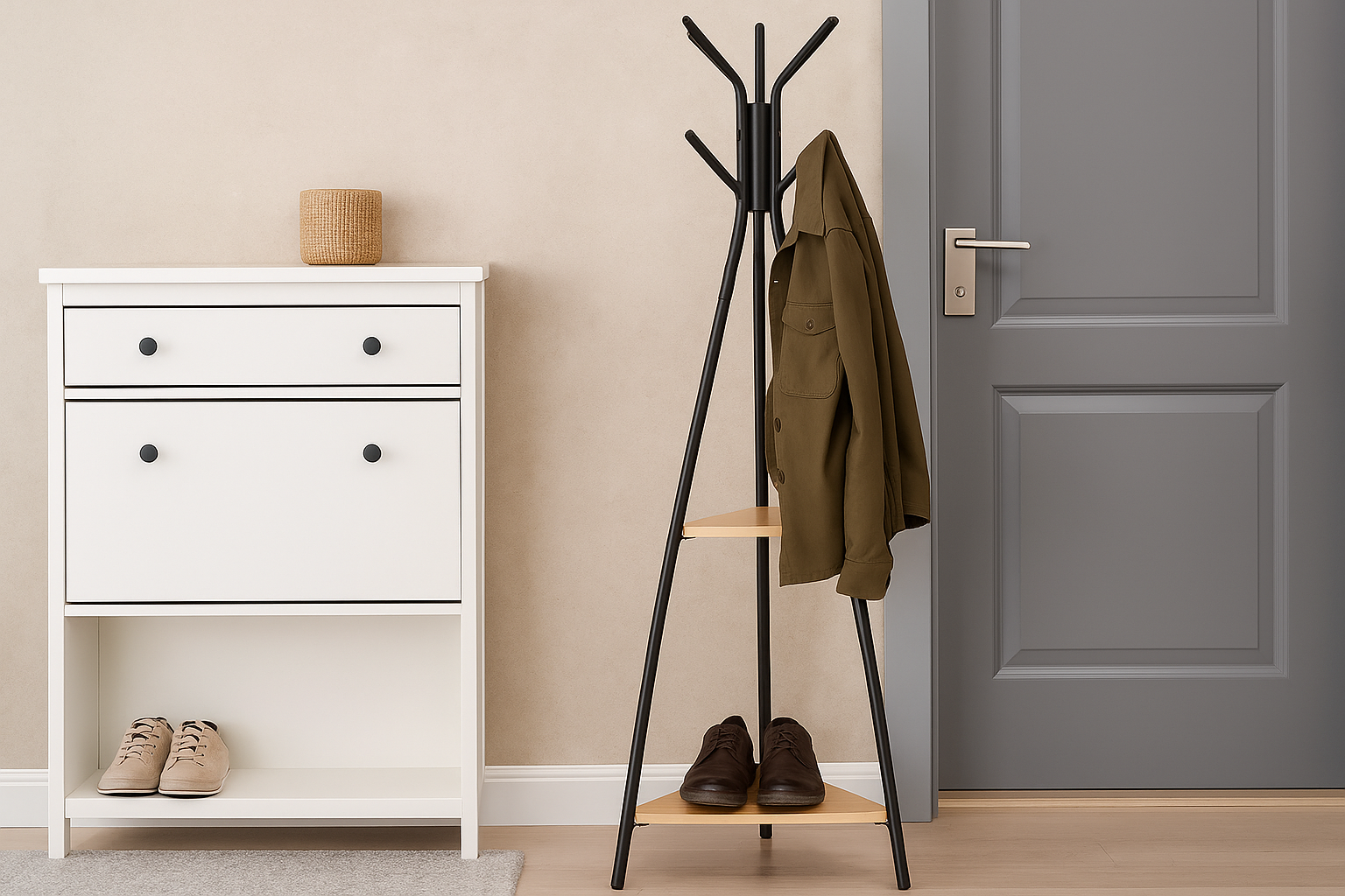 WIESZAK STOJĄCY TARES 180 CM Z PÓŁKAMI *5400 - obrazek 6