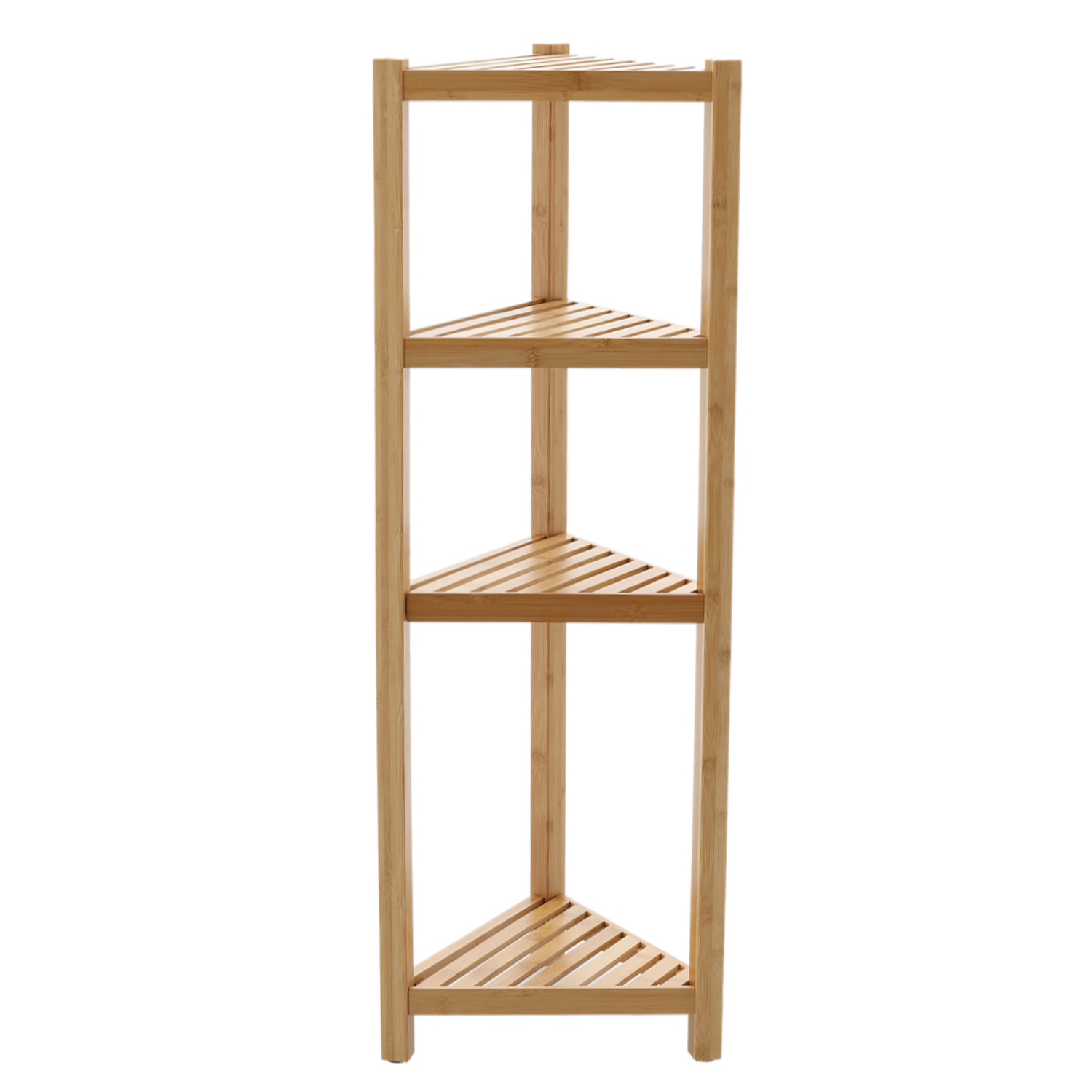 REGAŁ NAROŻNY BAMBUSOWY 4-POZIOMOWY 34x34x99 CM *7056