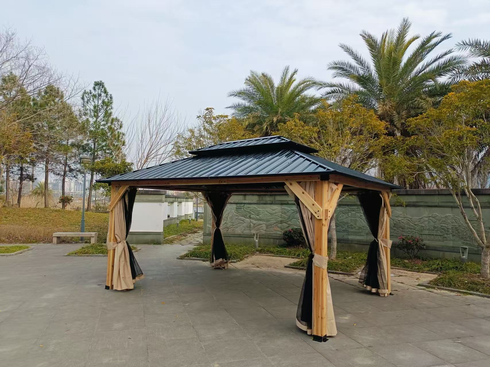 ALTANA OGRODOWA 300 x 365 x 278,3 CM DREWNIANA - obrazek 9
