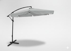 PARASOL OGRODOWY 3 M SZARY "BANANA" Z POKROWCEM