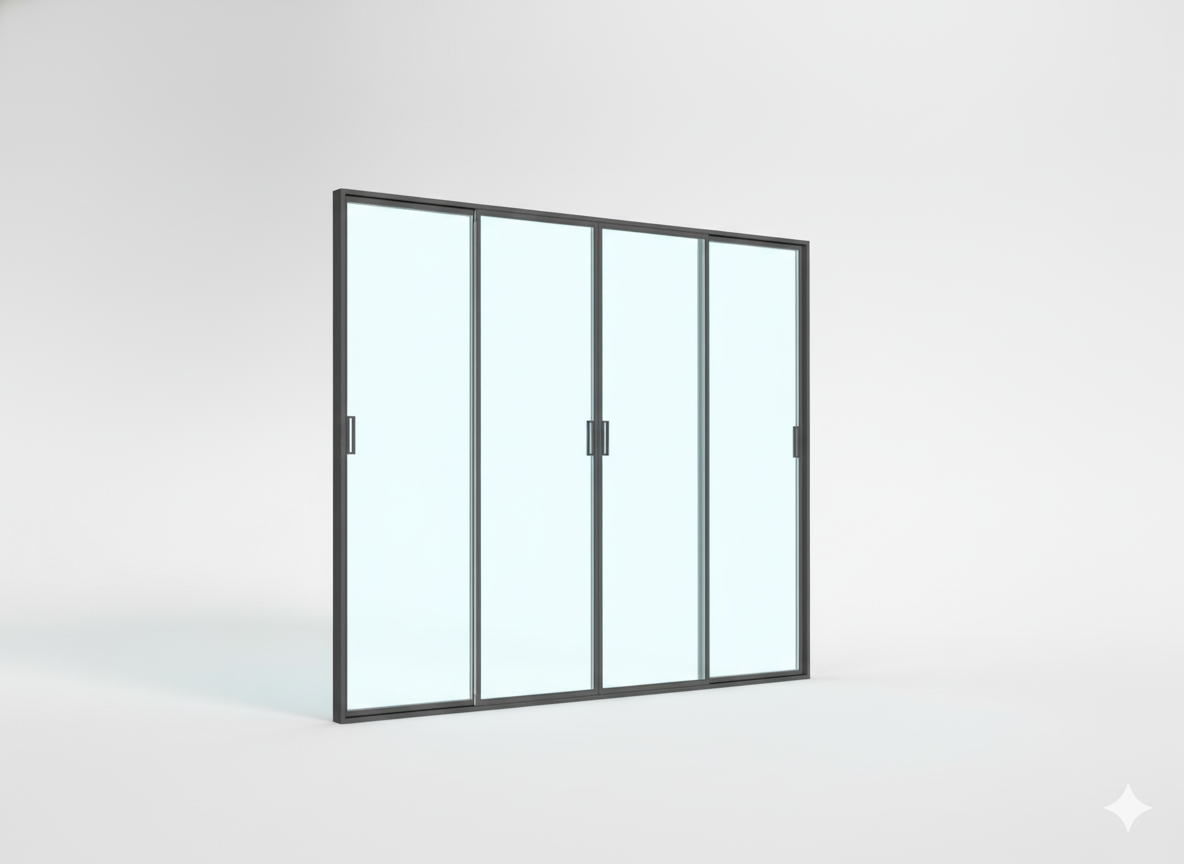 DRZWI SZKLANE PRZESUWNE DO PERGOLI ALUMINIOWEJ 3 M