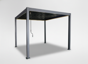 PERGOLA ALUMINIOWA BIOKLIMATYCZNA LED 3 x 3 x 2,5 M ANTRACYT