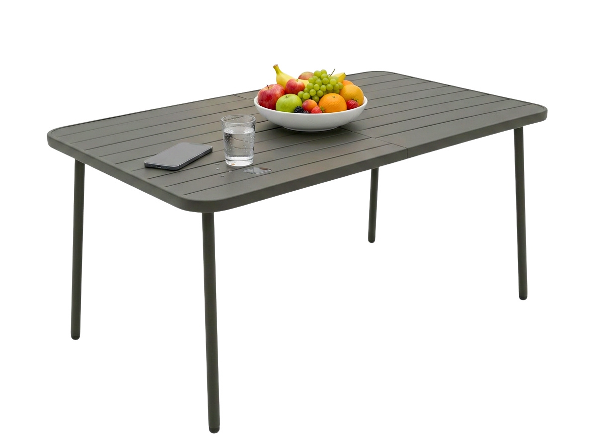 STOLIK OGRODOWY PROSTOKĄTNY 140 x 80 x 72 CM BRĄZOWY - obrazek 9