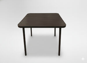 STOLIK OGRODOWY KWADRATOWY 80 x 80 x 72 CM BRĄZOWY