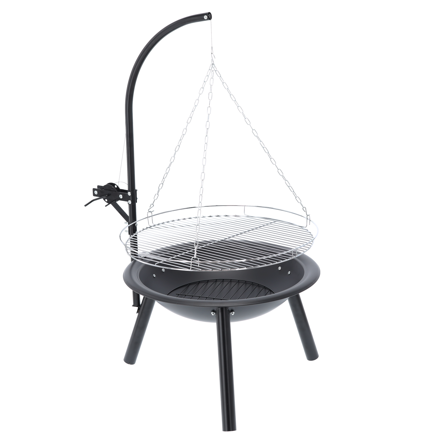 GRILL WISZĄCY REGULOWANY Z PALENISKIEM 55 x 100 CM - obrazek 2