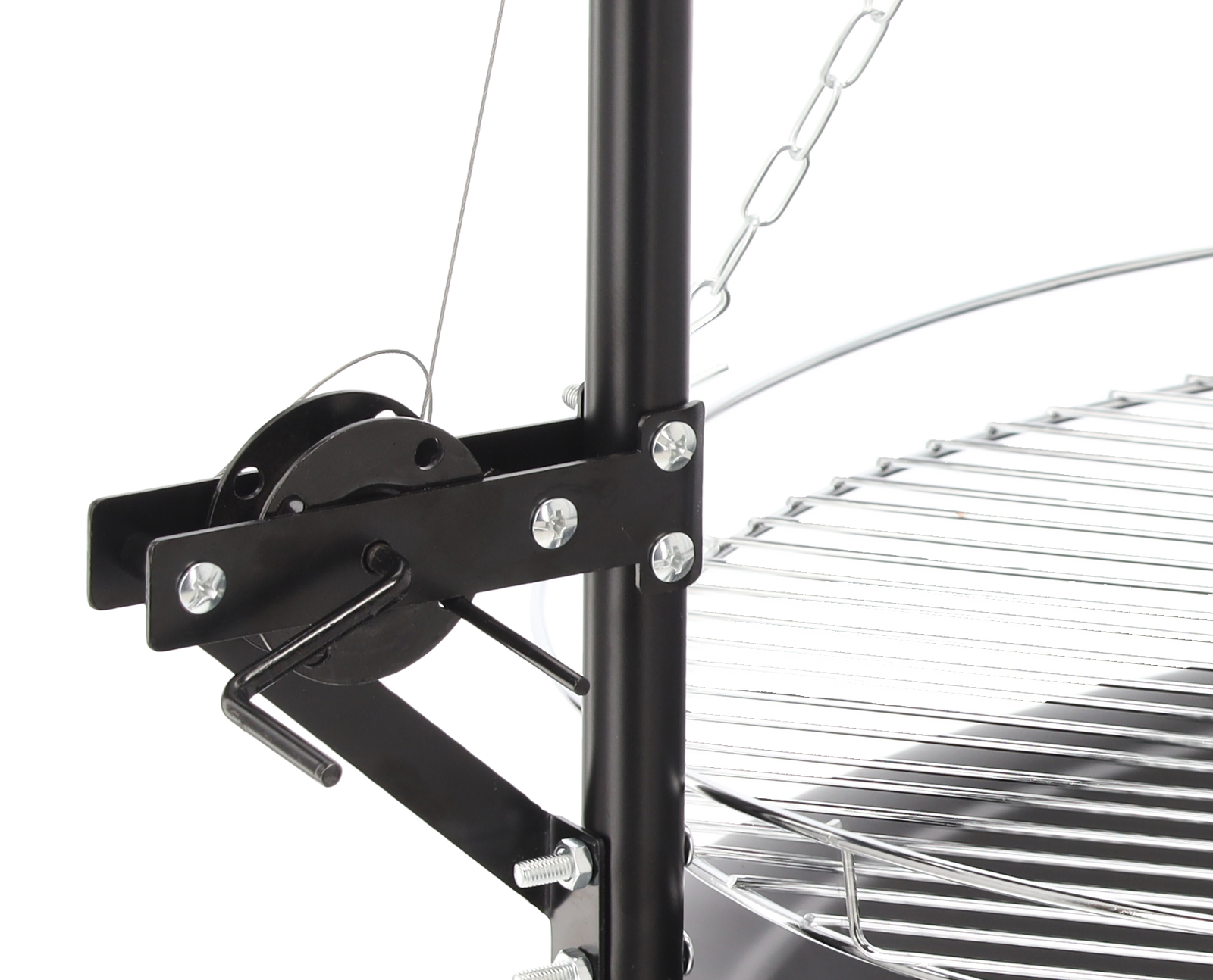 GRILL WISZĄCY REGULOWANY Z PALENISKIEM 55 x 100 CM - obrazek 3