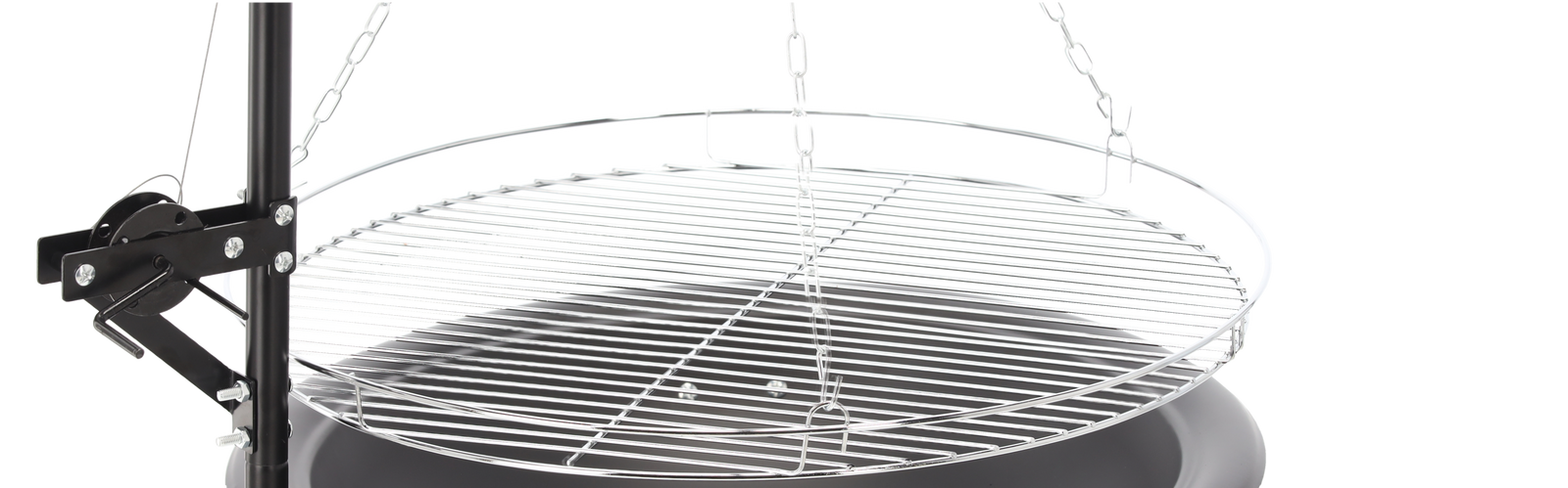 GRILL WISZĄCY REGULOWANY Z PALENISKIEM 55 x 100 CM - obrazek 4