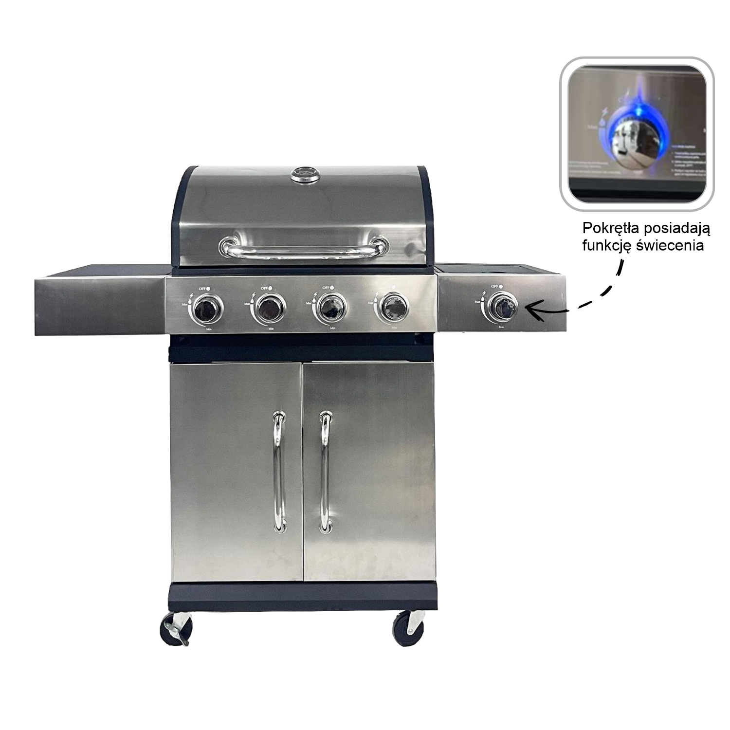 GRILL GAZOWY 4+1 Z REDUKTOREM 13 kW - obrazek 3