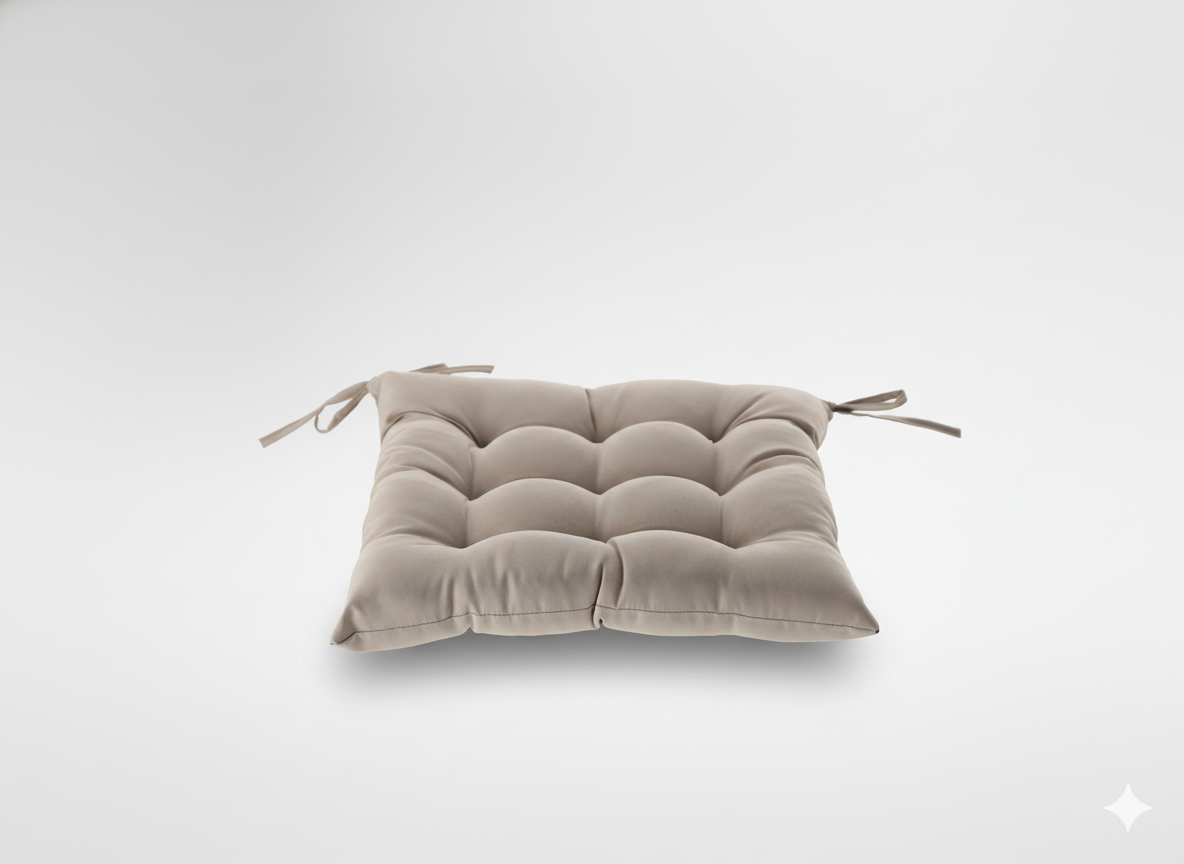 PODUSZKA NA KRZESŁO 40 x 40 x 6 CM NATURALNA