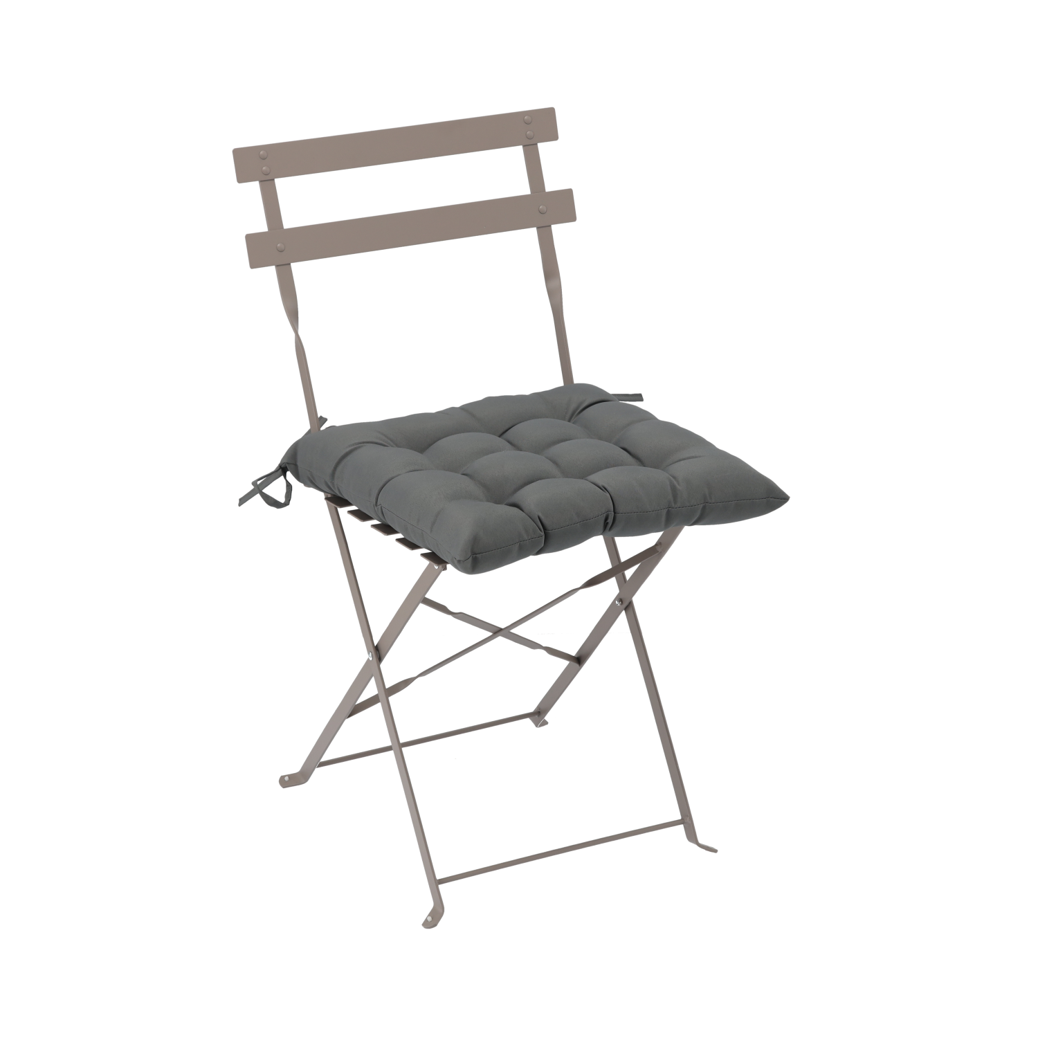 PODUSZKA NA KRZESŁO 40 x 40 x 6 CM CIEMNOSZARA - obrazek 4